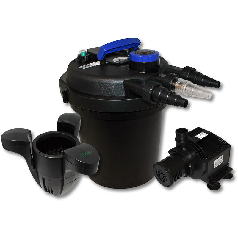 

Juego Filtro presión 6000l 11W UV Clarificador 65W Bombeo Skimmer 502