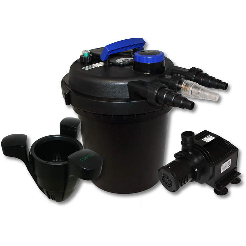 

Juego Filtro presión 6000l 11W UV Clarificador 65W Bombeo Skimmer 503