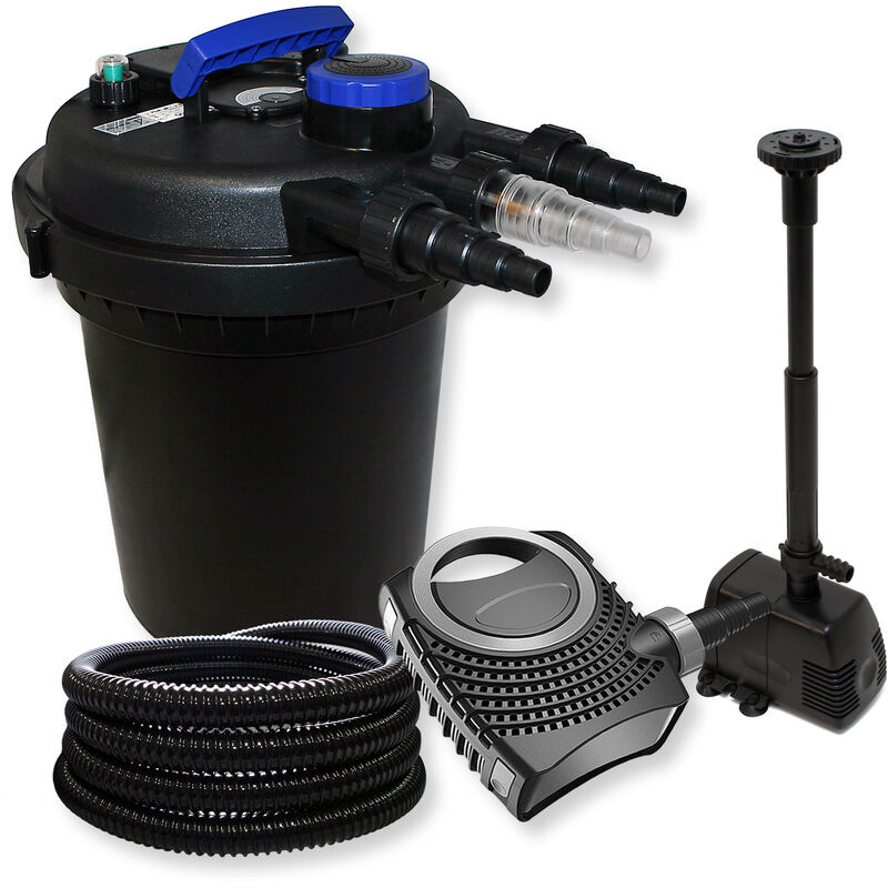 

Juego Filtro presión 6000l 11W UVC Clarificador Manguera 70W Bombeo Fuente jardin