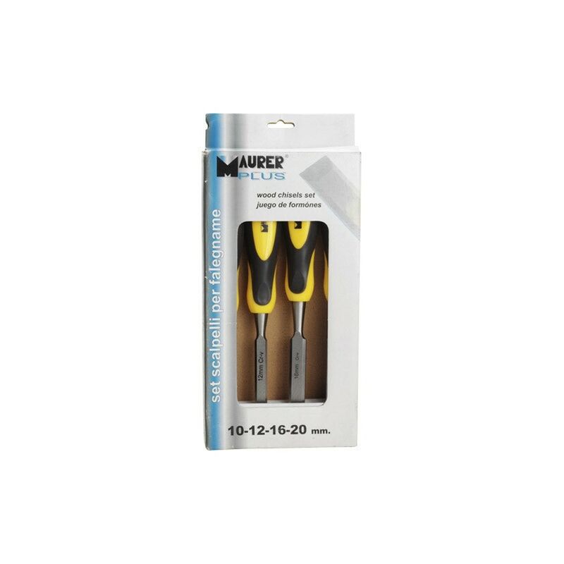 

Juego de formones mango bimaterial 4 piezas (10-12-16-20) - Maurer