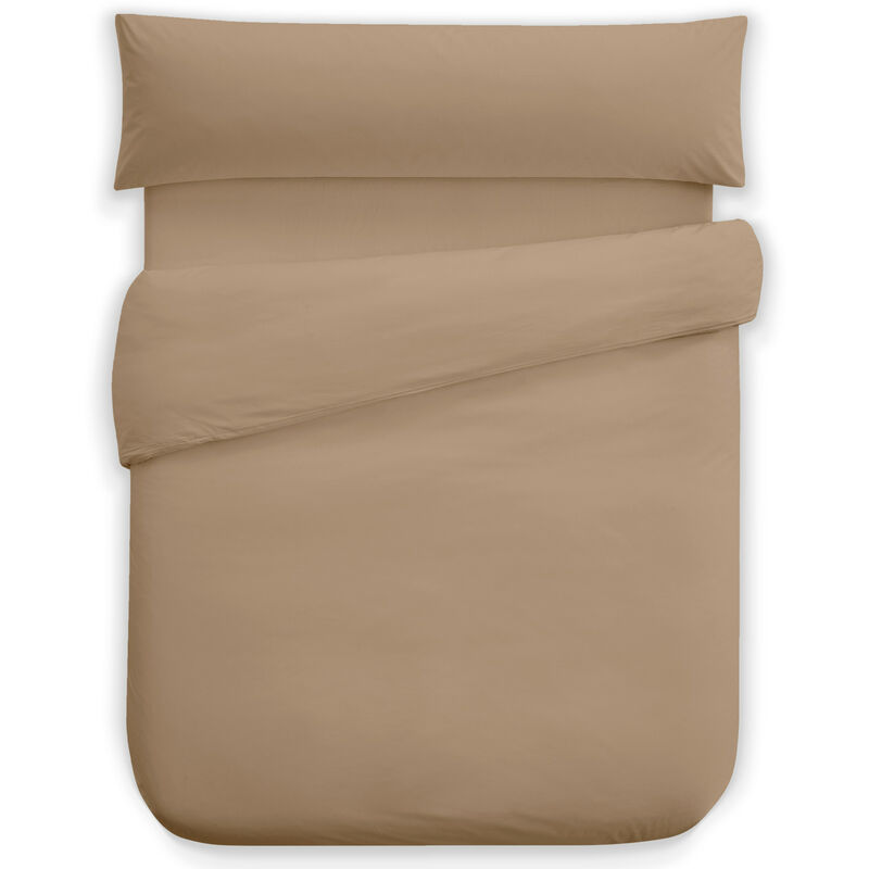 

Juego Funda Nordica + Funda Almohada + Bajera Beige Cama 100/105 Cm