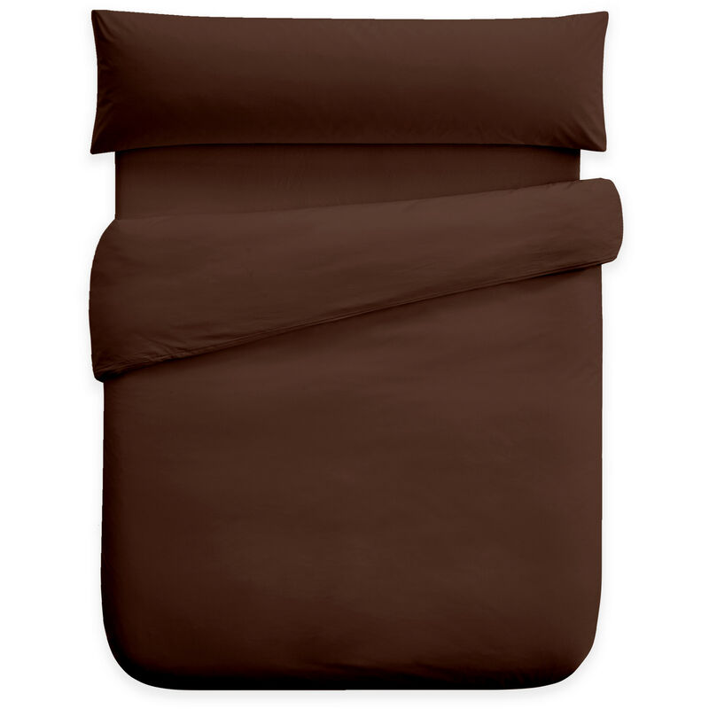 

Juego Funda Nordica + Funda Almohada + Bajera Chocolate Cama 150/160 Cm