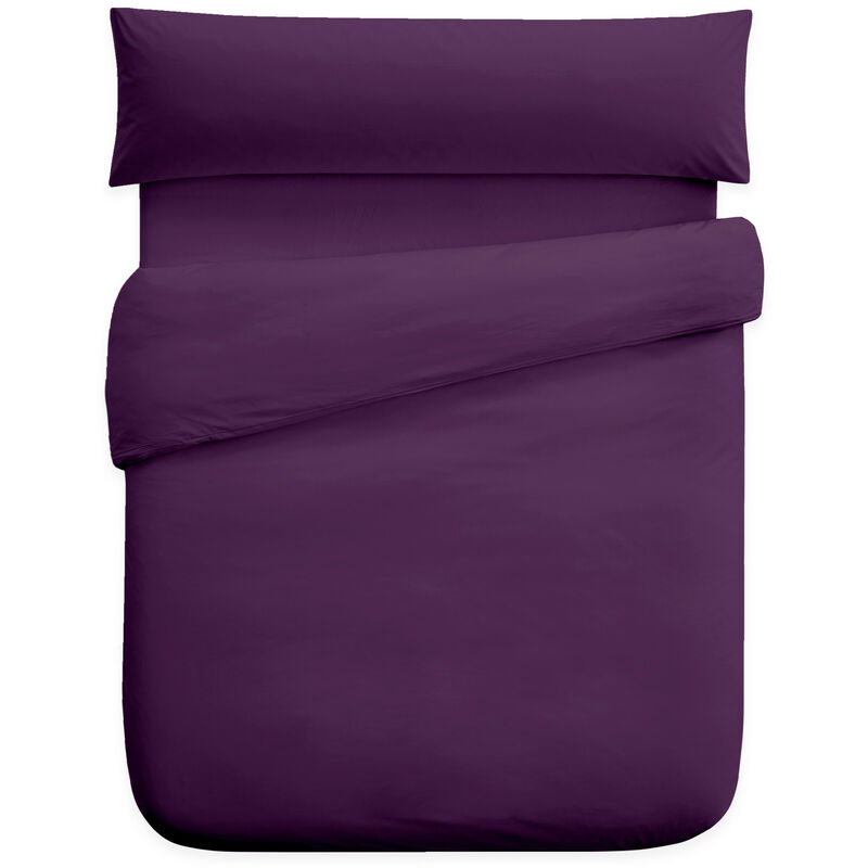 

Juego Funda Nordica + Funda Almohada + Bajera Morado Cama 135 Cm