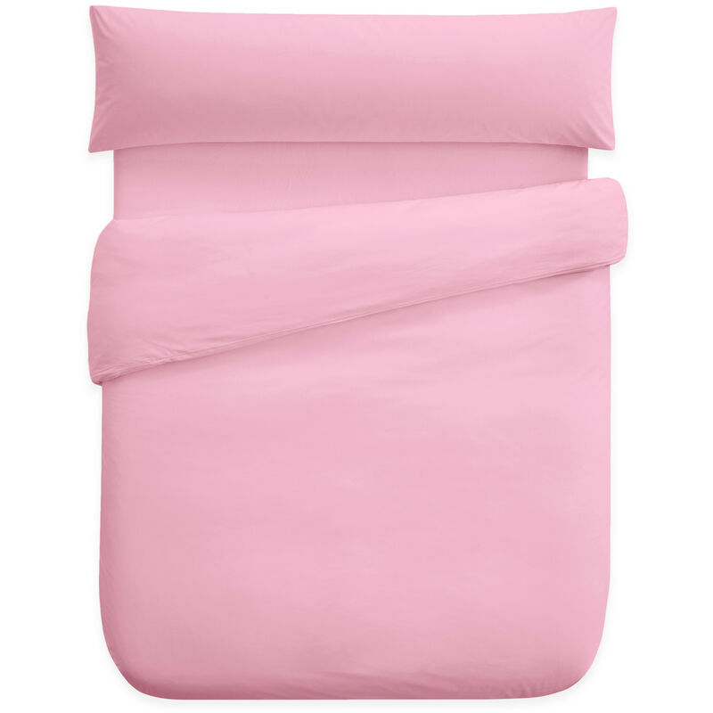 

Juego Funda Nordica + Funda Almohada + Bajera Rosa Claro Cama 150/160 Cm