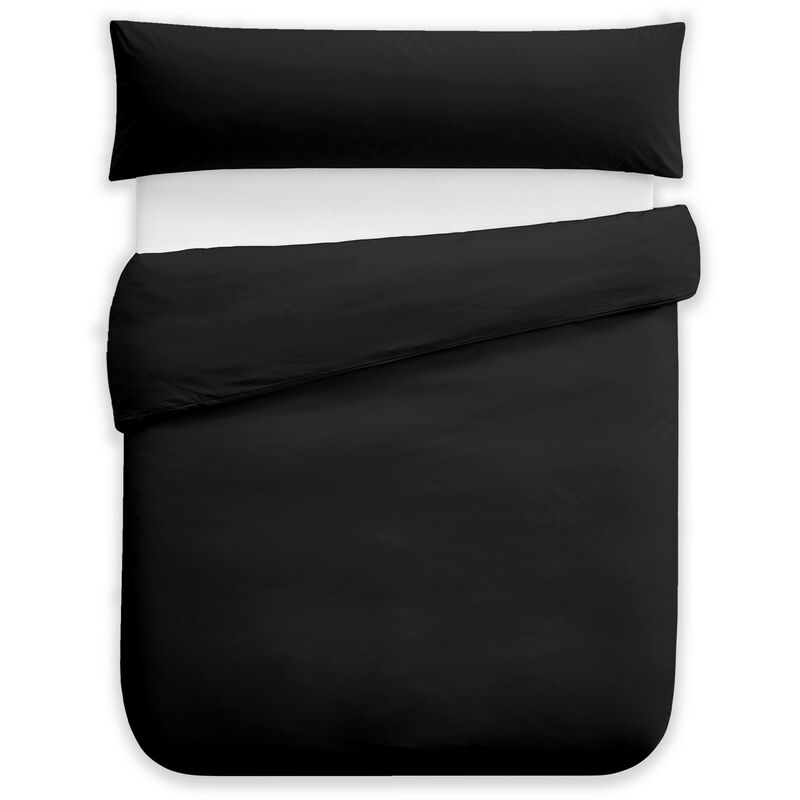 

Juego Funda Nordica + Funda Almohada Negro Cama 135 Cm