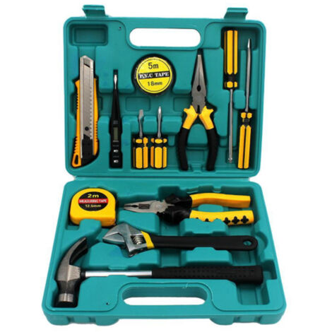 Juego herramientas multifuncional, incluye destornillador cinta métrica regla cortador papel, reparación electrodomésticos AC, kit herramientas hogar