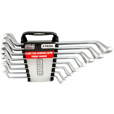 Juego llave fija acodada stein estrella cr-v satín din-838 8 piezas