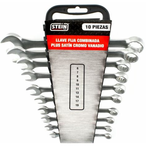 Juego llave fija combinada stein cr-v satin din-3113a 10 piezas