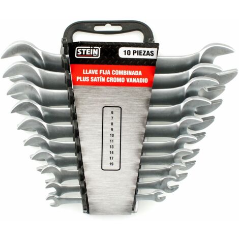 Juego llave fija stein cromo vanadio din-3110 10 piezas
