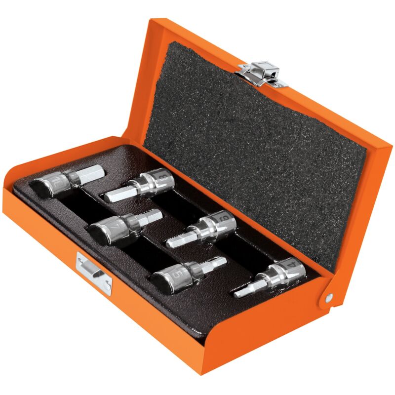

Juego llave vaso, hexagonal, 3/8", 6 pzs, mm