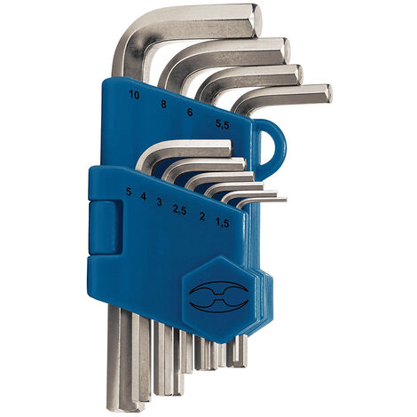 Juego llaves Allen - 1,5 a 10 mm -  10 llaves