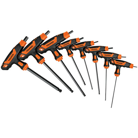 Juego llaves Allen con mango T - 2 a 10 mm - 8 piezas