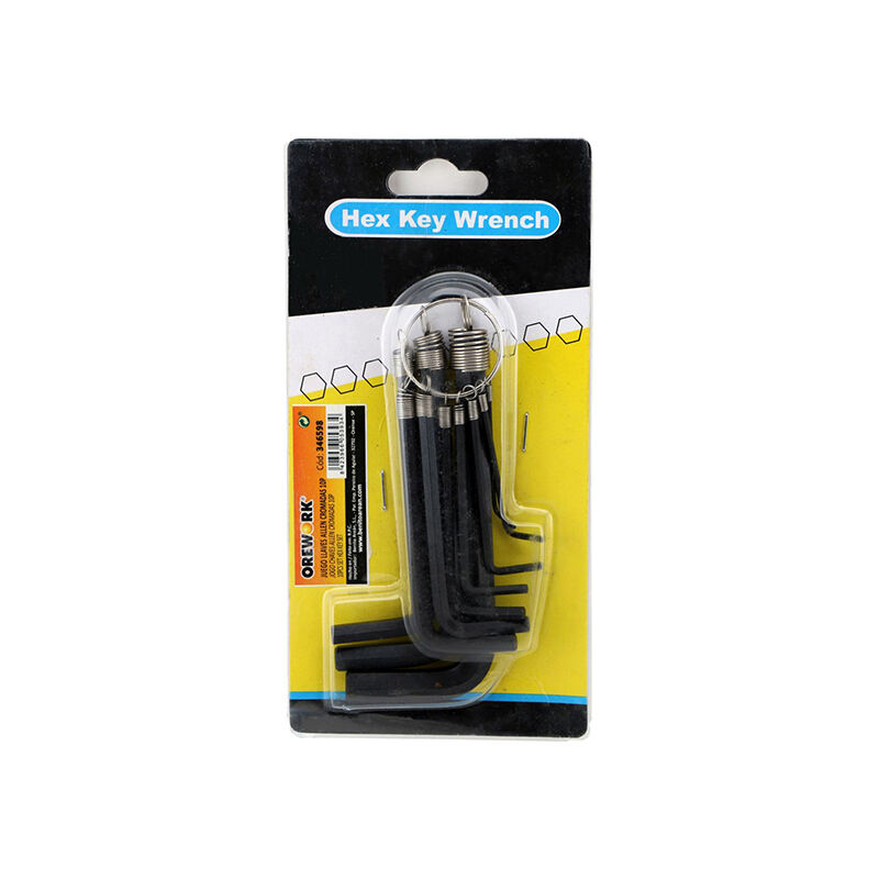 

Juego llaves allen cromadas OREWORK 10 pz