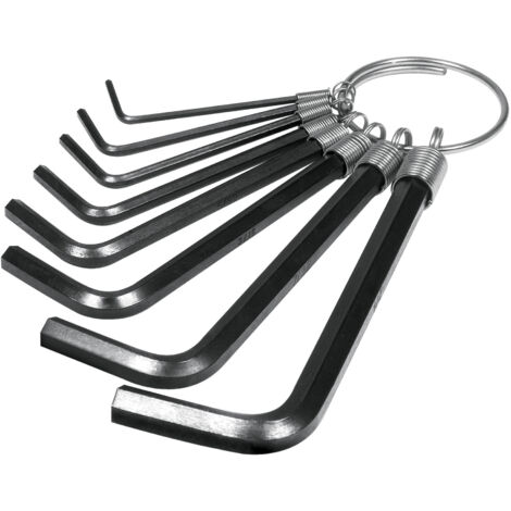 Juego llaves Allen tipo llavero - 1,5 a 6 mm - 8 llaves