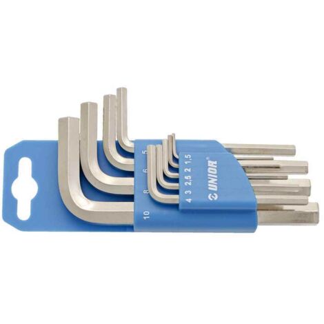 Juego llaves Allen unior plata 1.5 10 mm ergonómico