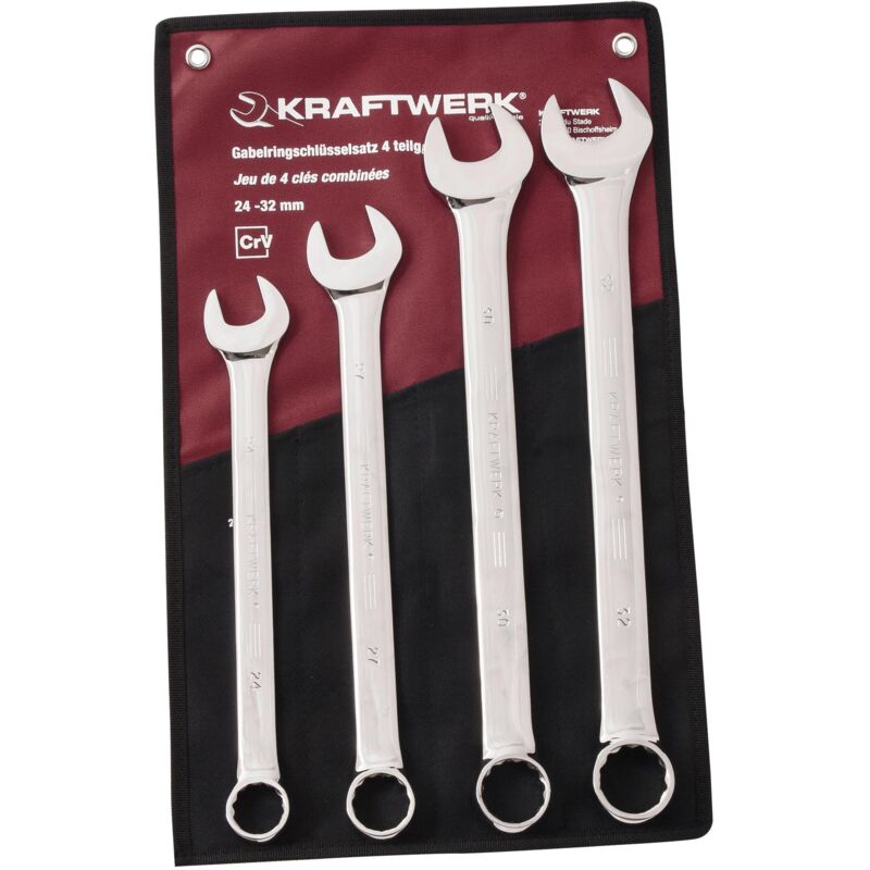 4-pzs. Set bolsa llaves comb. 24-32 mm
