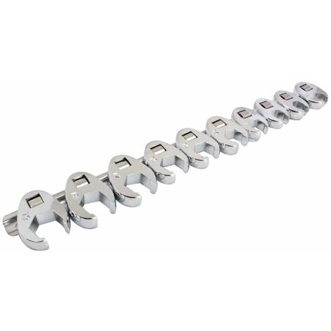 Juego llaves fijas abiertas para carraca de 3/8″ 10 pzas
