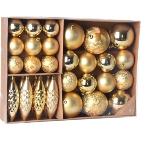 Juego Navidad Bolas Oro Koopman 31 Pz
