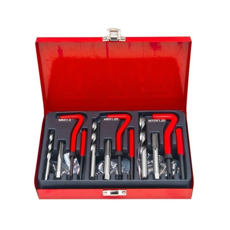 

Juego Para Reparar Roscas Con Helicoil M6, M8 Y M10 88 Piezas