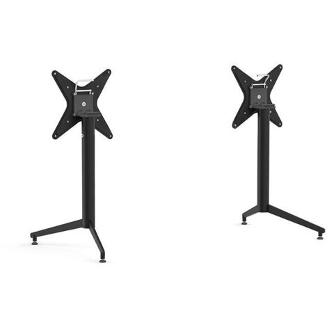 juego pata plegable doble darka h710 negro tubo d60mm. para tablero mesa max.800x2000