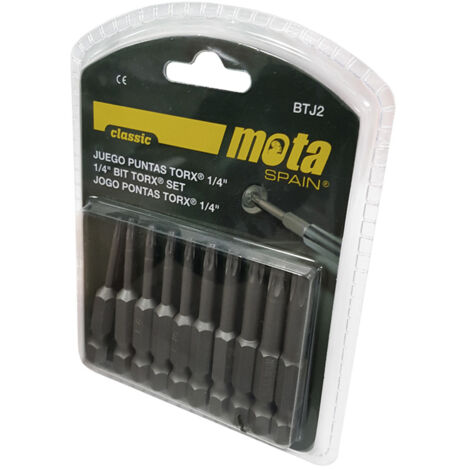 JUEGO PUNTAS TORX TAMPER x 50mm 10unid. BTJ2 MOTA