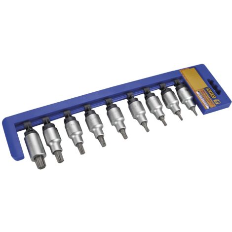 Juego. Vaso s 1/2 9 piezas punta torx ALYCO