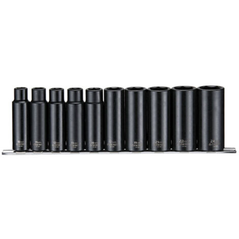 Juego Vasos de impacto largos 1/2" 9126 (10 piezas)
