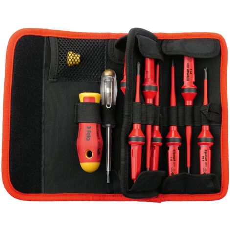 Juegos aislados de varillas intercambiables E-smart Slim 12 pcs. SL/PH/PZ/TORX® Felo 06381204