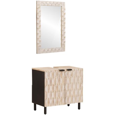 Juegos de Baño Acabado de Lavado Madera de mango maciza