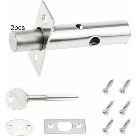 juegos de cerrojos de seguridad, cerrojos de embutir para puertas, cerrojos de acero inoxidable con llave y tornillos para puertas de armarios y gabinetes.