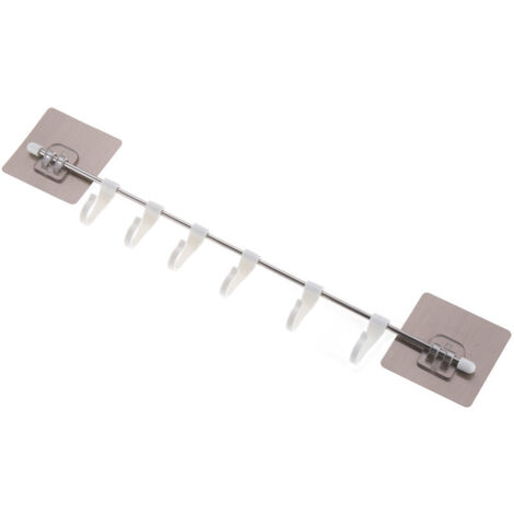 juegos de ganchos adhesivos de pared para cocina y baño, toallero blanco de pared sin clavos.