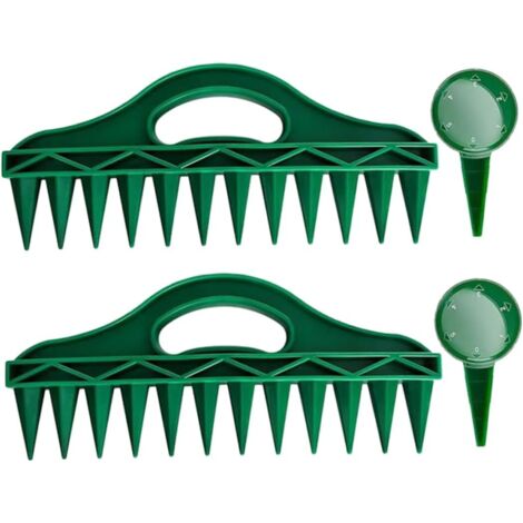 juegos de palas para jardinería, macetas pequeñas, bandejas para plántulas, herramientas de jardinería, kit de jardinería, herramientas para plantar, perforadora de plástico verde.