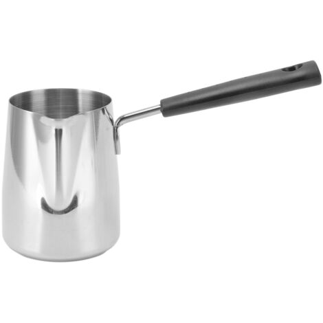 Jug Lait Mousseur 350ml Inox 304 Résistant Chaleur Long Manche Design Échelle Maison