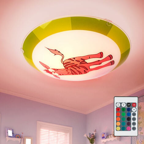 LED Wand Leuchte RGB Fernbedienung Kinder Spiel Zimmer Glas Panda Lampe dimmbar 