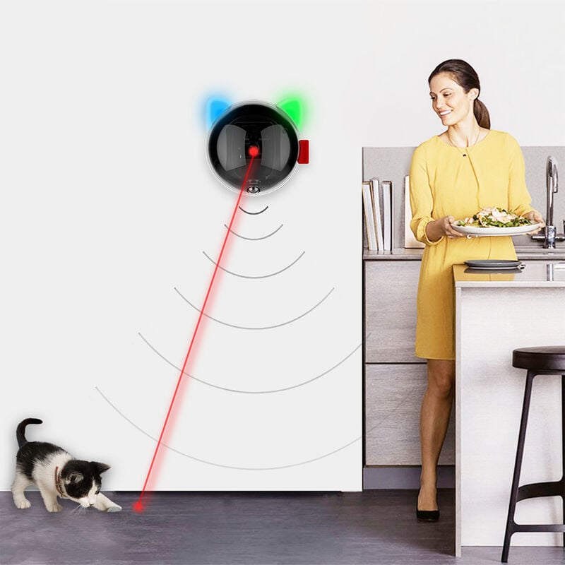 

Juguete automatico para gatos, recargable por USB, juguetes interactivos de persecucion de gatos con luz LED