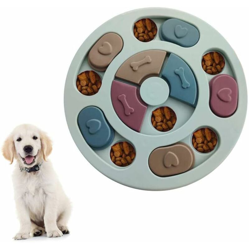 

Juguete de alimentador lento de rompecabezas para perros, juguete para perros con cuenco de alimentador lento, alimentador de juegos de cerebro para