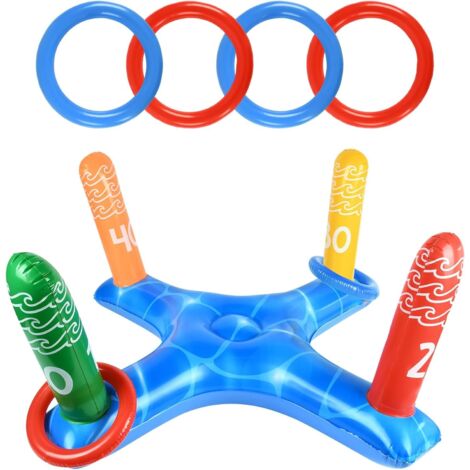 Juguete de piscina interactivo con virola de agua inflable para exteriores, 82 x 37 cm