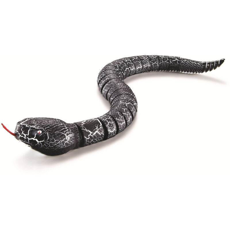 

Juguete de serpiente RC de 15,5 pulgadas, juguete de serpiente de cascabel recargable por infrarrojos con lengua retractil y regalo de cola oscilante