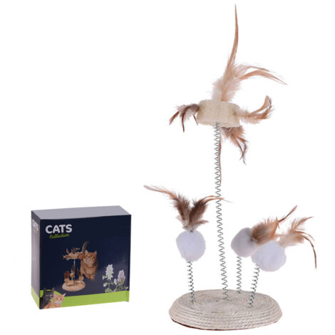 JUGUETE GATOS PLUMAS 14x33 CM