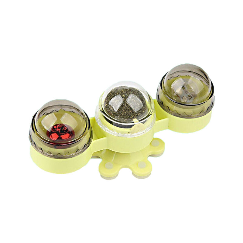 Fuienko - Juguete interactivo de hierba gatera para gatos, Bola de hierba gatera con menta y campana de gato y bolas de pared de hierba gatera