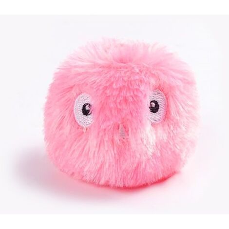 Juguete interactivo para gatos con sonidos de pájaros, ranas y grillos, pelotas de peluche para perseguir (rosa (sonido de pájaro))