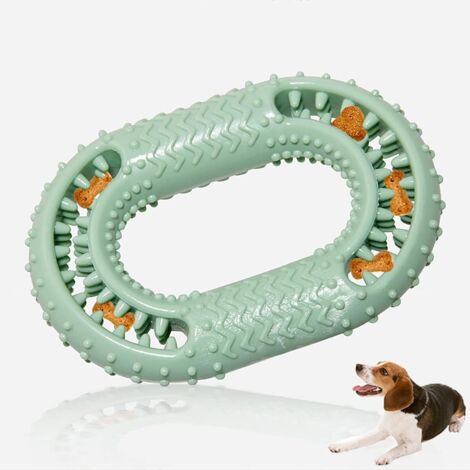 Juguete masticable para perros, dientes de caucho natural, limpieza, anillo masticable sólido, juguete de entrenamiento para perros medianos y pequeños, no apto para perros agresivos.