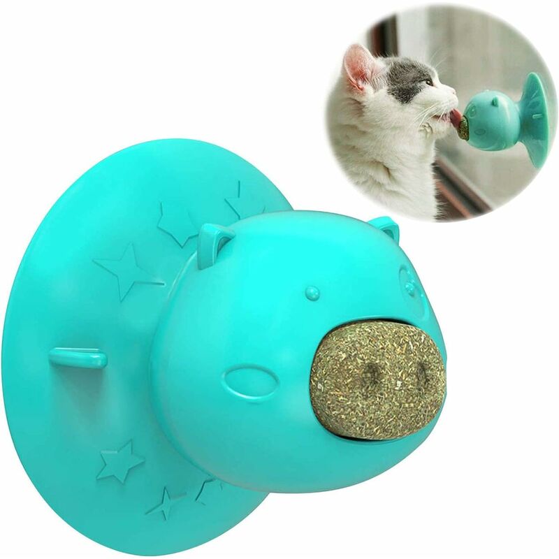 

Juguete para gatos juguete con hierba gatera, juguete para gatos con golosina, juguete para gatos con ventosa molar - Litzee