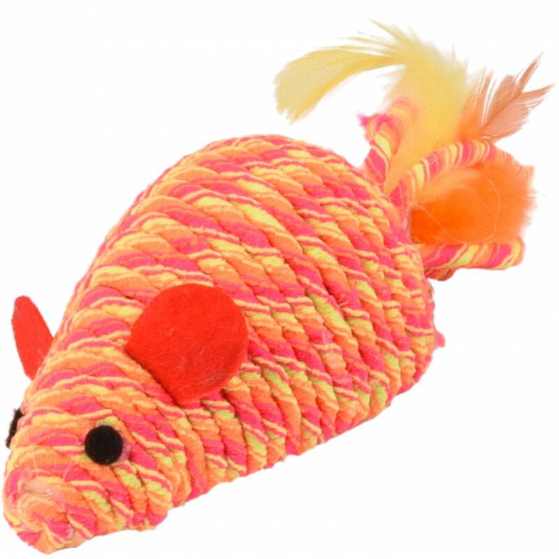 

Juguete para gatos. Ratón naranja BIBI 18 cm.