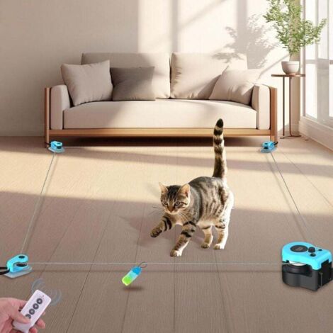 Juguete para gatos ZVD: Ratón de simulación realista con pistas personalizables, modos automático y manual, recargable, seguro y duradero para un juego activo y saludable.