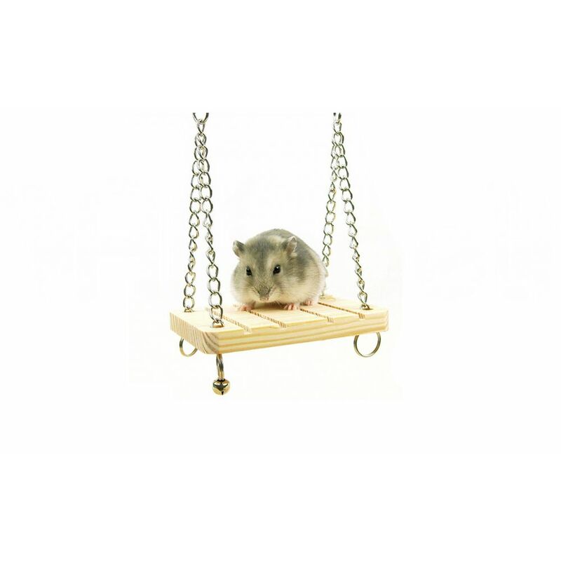 

Juguete para Hamster, Columpio de Madera 10.5 x 7 x 2 CM