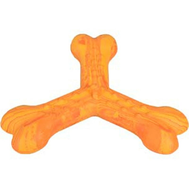 

Flamingo Pet Products - Juguete para perro Saveo 15.5 cm. triple hueso de pollo perfumado. goma