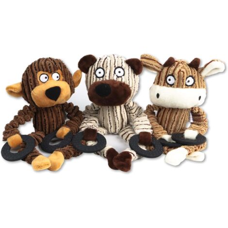 Juguete Para Perros MINKUROW, Juguetes Con Sonido De Peluche, Juguetes Chirriantes Para Perros, Juguetes Para Masticar Seguros Y No Tóxicos Sin Relleno, Para Perros Medianos Y Grandes