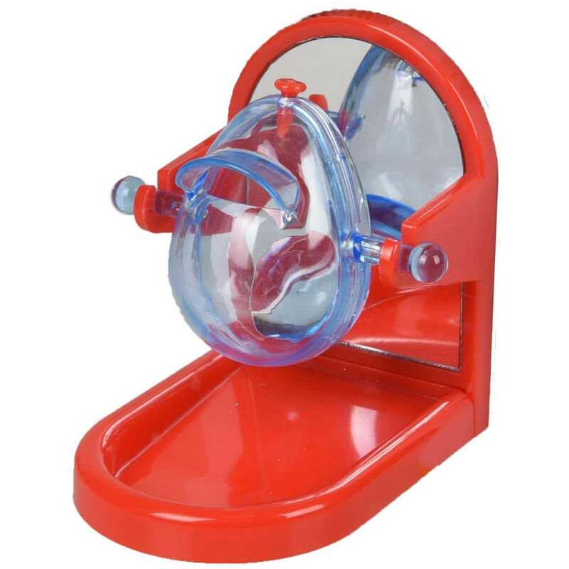 

dispensador de golosinas para periquitos. tamaño 10 x 7 x 8 cm.