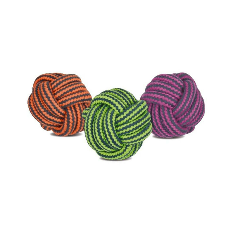 

JUGUETE PERRO PELOTA CUERDA BICOLOR - 9cm - 210gr